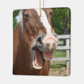 Funny Laughing Horse Keramisch Ornament (Links)