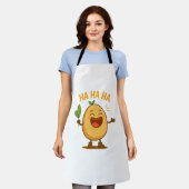 Funny Laughing Potato Apron Schort (Gedragen)
