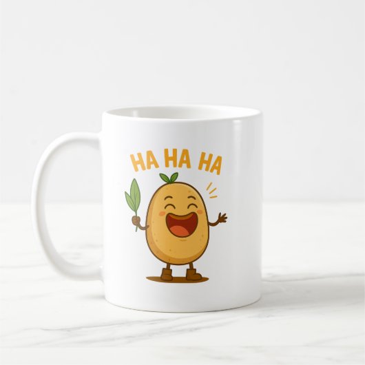 Funny Laughing Potato Mug Koffiemok (Links)