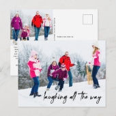 Funny Laughing Tout Le Chemin Carte Postale Photo (Devant / Derrière)