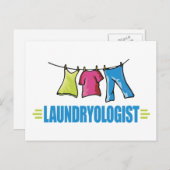 Funny Laundry Briefkaart (Voorkant / Achterkant)