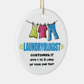 Funny Laundry Keramisch Ornament (Rechts)
