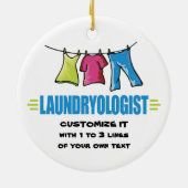 Funny Laundry Keramisch Ornament (Achterkant)