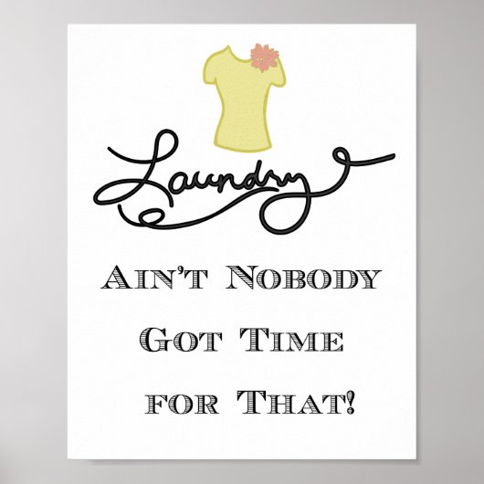 Funny Laundry Room Wall Art - 8x10 Poster (Voorkant)