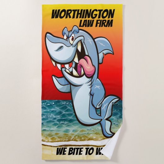 Funny Law Firm Version Beach Towel Strandlaken (Voorkant)