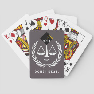 Funny Law School Afstuderen Pokerkaarten