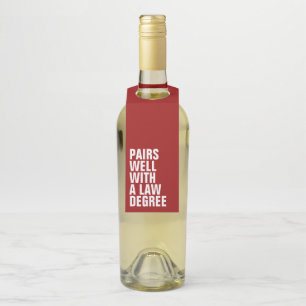 Funny law school afstuderen rood aangepast flessenhanger