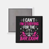 Funny Law School Student Gift - Can't Studying For Magneet (Voorkant / Achterkant)