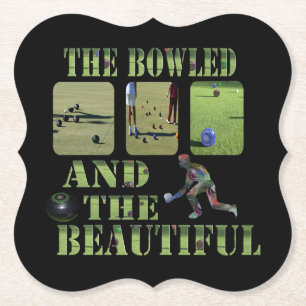 Funny Lawn Bowls Beauful Design Kartonnen Onderzetters