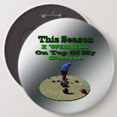 Funny Lawn Bowls, Big Badge Ronde Button 6,0 Cm (Voorkant /achterkant)