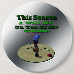Funny Lawn Bowls, Big Badge Ronde Button 6,0 Cm