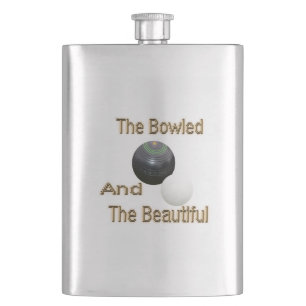 Funny Lawn Bowls Bowled Beauful, Hip Flask Flacon