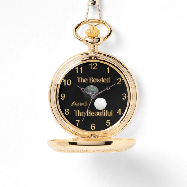 Funny Lawn Bowls Bowled Mooi, Ketting horloge (Voorkant)
