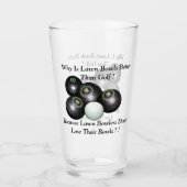 Funny Lawn Bowls Versus Golf Design Glas (Voorkant)