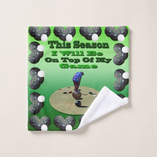 Funny Lawn Bowls, Wash Cloth Washandje (Wasdoekje)