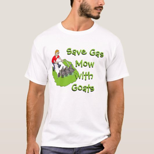 Funny Lawn Mower - Goats T-shirt (Voorkant)