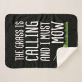 Funny Lawn Mowing - De gras roept Sherpa Deken (Voorkant (horizontaal))