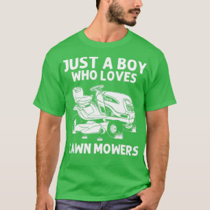 Funny Lawn Mowing Gift Boys Kinder Lawn Mower Boer T-shirt
