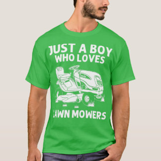 Funny Lawn Mowing Gift Boys Kinder Lawn Mower Boer T-shirt