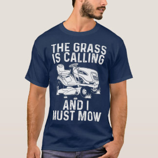 Funny Lawn Mowing Gift Mannen Women Lawn Mower Boe T-shirt