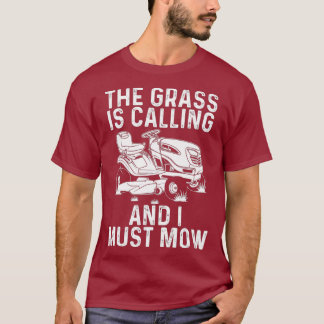 Funny Lawn Mowing Gift Mannen Women Lawn Mower Boe T-shirt