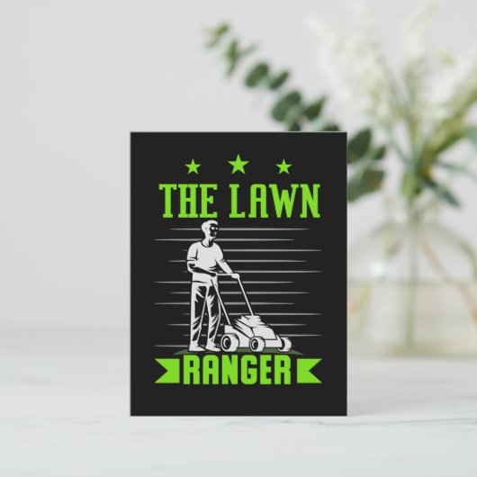Funny Lawn Mowing Humor Landscaper Janitor Briefkaart (Staand voorkant)