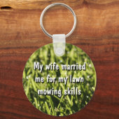 Funny Lawn Mowing Sleutelhangers (Voorkant)