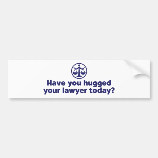 Funny Lawyer Bumpersticker (Voorkant)