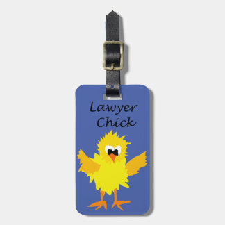 Funny Lawyer Chick Art Design Bagagelabel