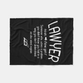 Funny Lawyer Definition Fleece Deken (Voorkant (Horizontaal))
