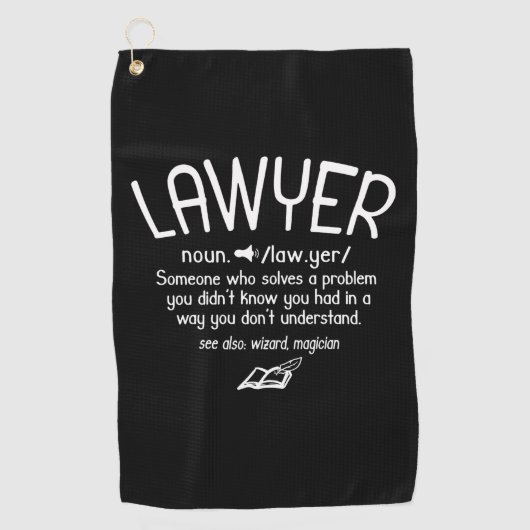 Funny Lawyer Definition Golfhanddoek (Voorkant)
