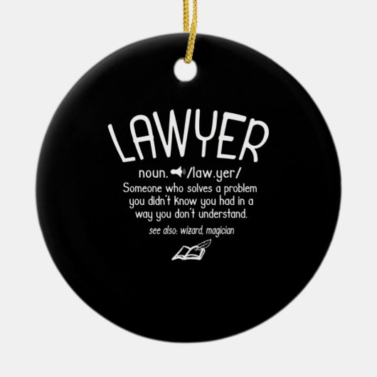 Funny Lawyer Definition Keramisch Ornament (Voorkant)