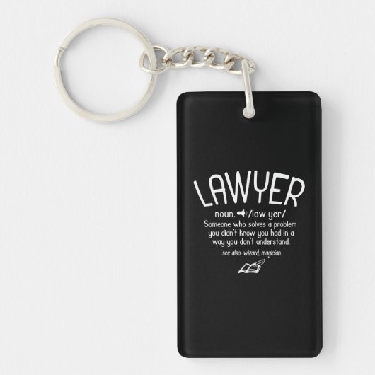 Funny Lawyer Definition Sleutelhanger (Voorkant)