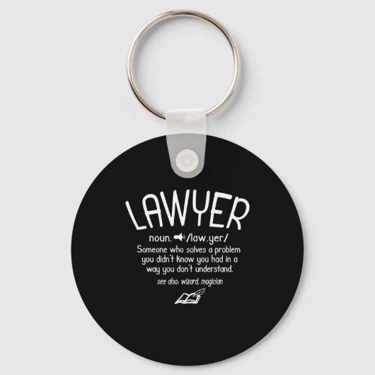 Funny Lawyer Definition Sleutelhanger (Voorkant)