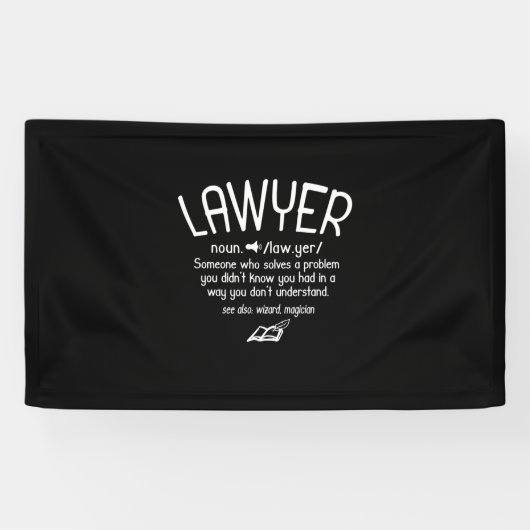 Funny Lawyer Definition Spandoek (Horizontaal)