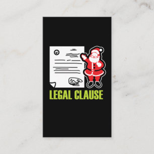Funny Lawyer Gift Legal Santa Clause Visitekaartje