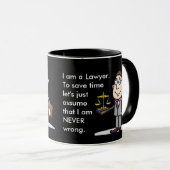 Funny Lawyer Gift Mok (Voorkant rechts)
