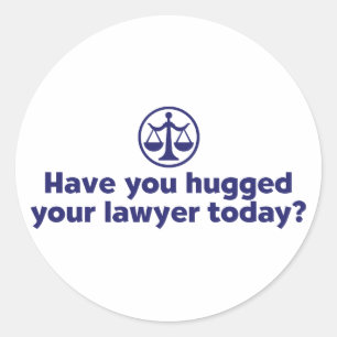 Funny Lawyer Ronde Sticker