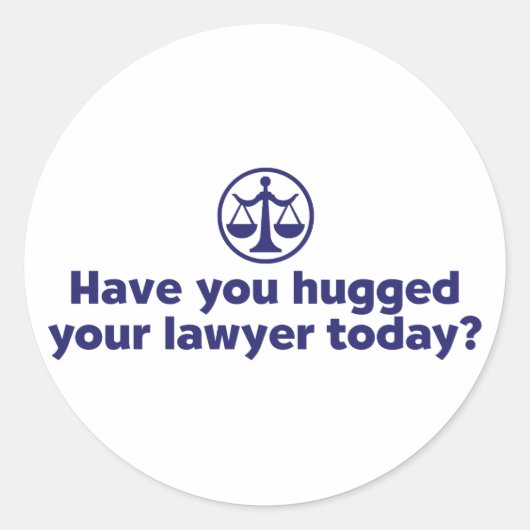Funny Lawyer Ronde Sticker (Voorkant)