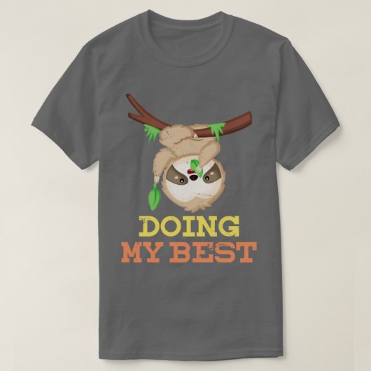 Funny Lazy Animal Gift Sloth T-shirt (Design voorkant)