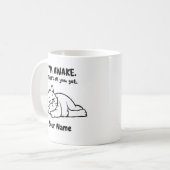 Funny Lazy Cat Coffee Mug | Custom I’m Awake (Devant gauche)