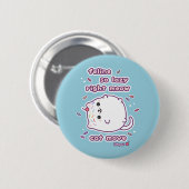 Funny Lazy Cat Pun Ronde Button 5,7 Cm (Voorkant /achterkant)