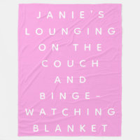 Funny Lazy Days Binge die roze gepersonaliseerd be
