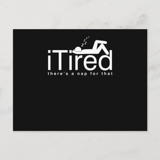 Funny Lazy People Couch Potato Sleepyhead Tired T Briefkaart (Voorkant)