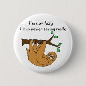 Funny Lazy Sloth Cartoon Ronde Button 5,7 Cm (Voorkant)