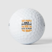 Funny Lazy Social Angst Mensen Grafisch Sarcastisc Golfballen (Voorkant)