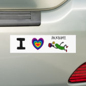 Funny Leaping Pickle die Pickleball speelt Bumpersticker (Op auto)