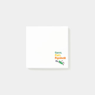 Funny Leaping Pickle Sorry Can't Pickleball Post-it® Notes