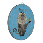 Funny leeuwse makaap cartoon dartbord (Voorkant Links)