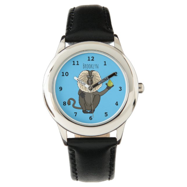 Funny leeuwse makaap cartoon horloge (Voorkant)